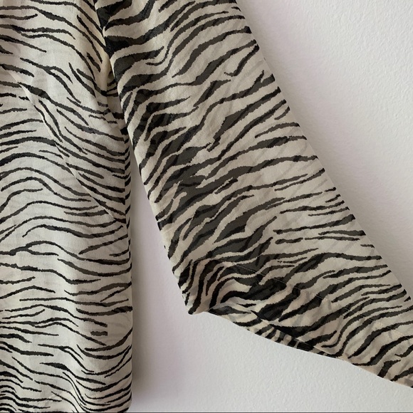Vintage Escada Zebra Silk Embroidered Tunic Blouse - Picture 5 of 12